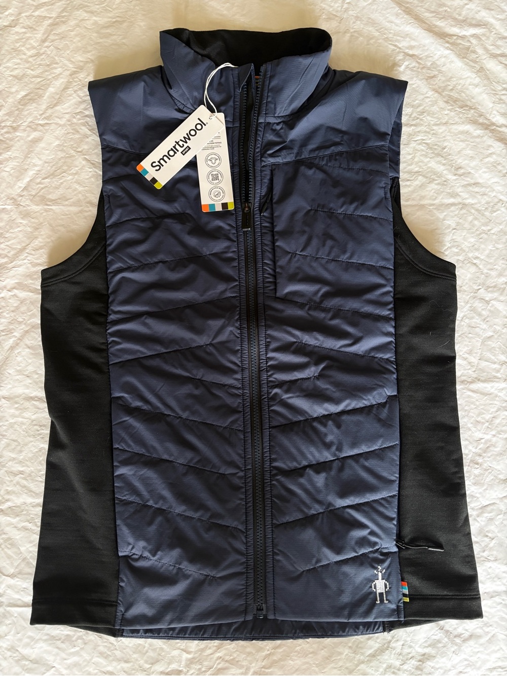 Smartwool Men’s Smartloft Vest (S) NWT Nightfall Blue and Black wool blend